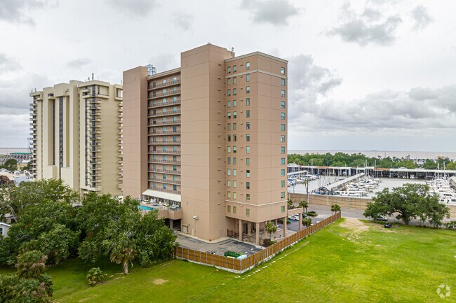 Condos overlook Orleans Marina and Lake Pontchartrain in the West End neighborhood.