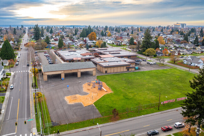 Garfield Elementary School is located in the Riverside neighborhood of Everett.
