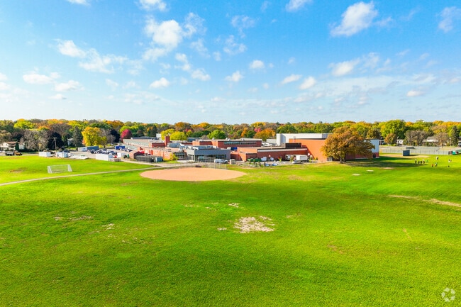 Hopkins North Junior High School provides plenty of outdoor space in Minnetonka.