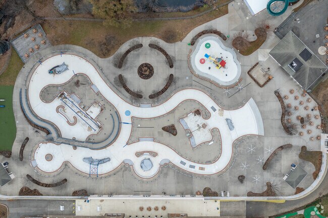 Tibbetts Brook Park is a 161-acre recreation hub that offers a large aquatic complex.