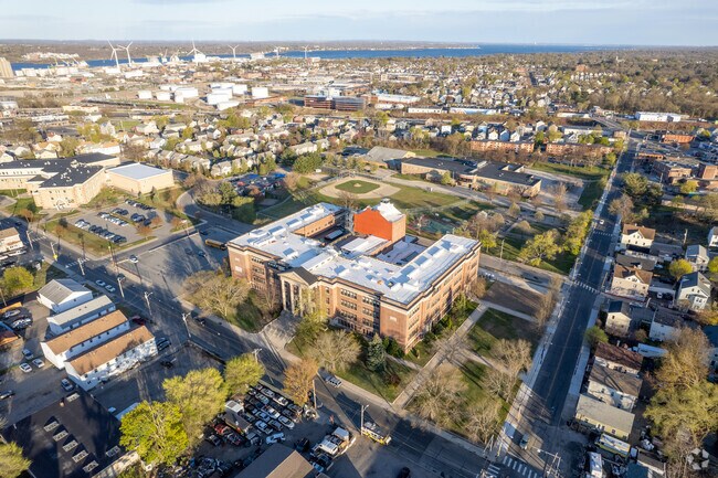 Overview of Roger Williams Middle School in the heart of Lower South Providence, RI.