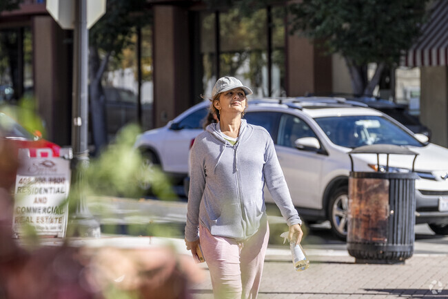 Locals love strolling around the Evergreen Square area where retail and dining are available.