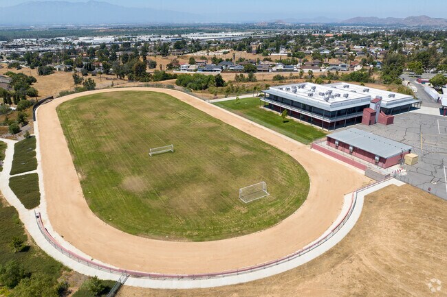 Track and field for the students at Cezar Chavez Academy in Corona.