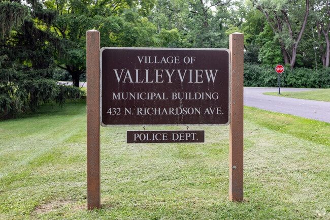 The Valleyview sign stands outside Valleyview Village Hall.