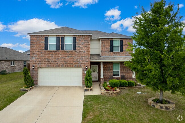 Two-story brick homes are frequent in Crowley neighborhoods.