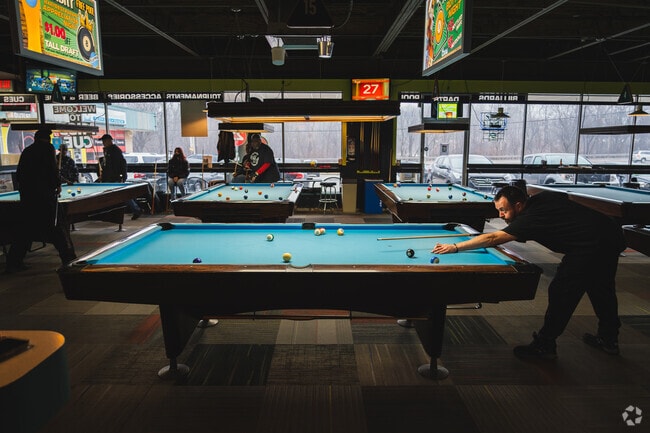 Miss Cue has 21 pool tables for serious pool players or those who just want to have some fun.