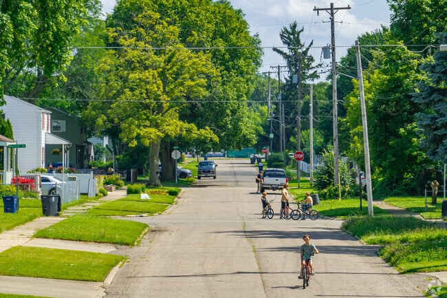 Quiet suburban side streets in Potter Longway often see kids playing basketball or riding bikes.