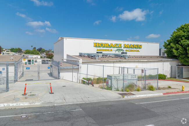 Horace Mann Middle School's campus is fenced in for student safety.
