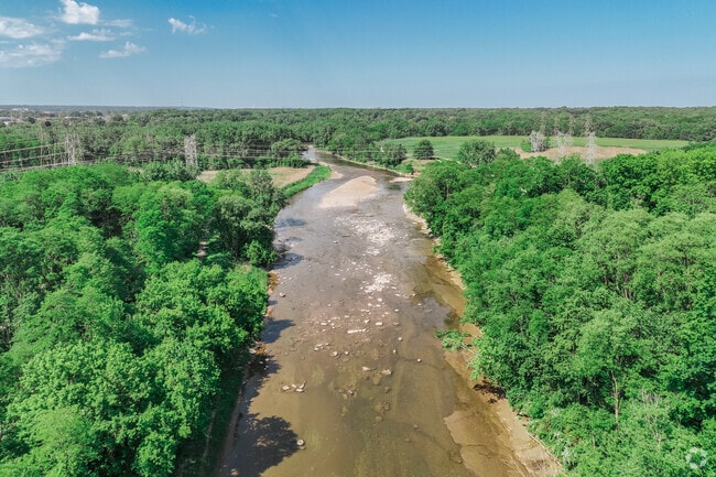 The Chagrin River winds through Downtown Willoughby, eventually meeting Lake Erie's shore.