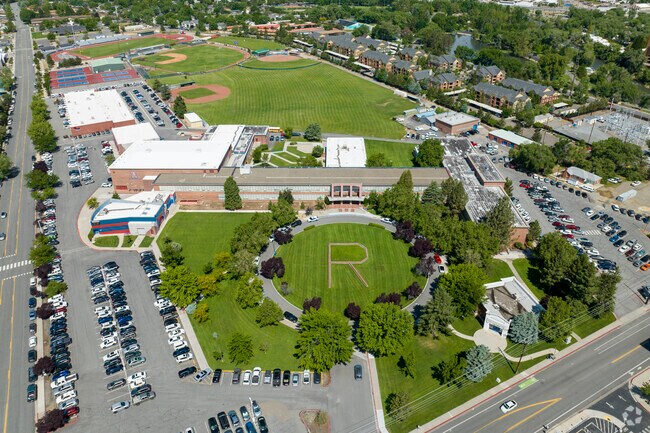 This aerial view allows you to see the entire Reno High School campus.