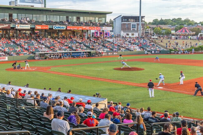 During the summer, Ross residents can walk to Clipper Stadium and catch a ballgame.