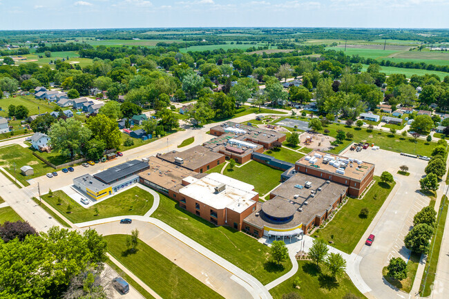Oviatt Elementary School's central location makes for an easy walk to school for many students.