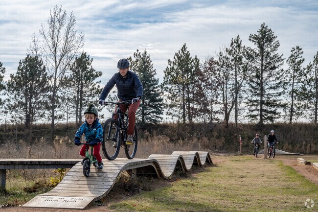 Woodbury families frequent the bike park at Carver Lake Park.
