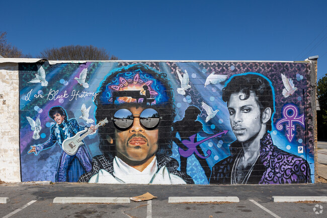 East Point is close to Cherry Blossom, which features impressive murals, including one of Prince.
