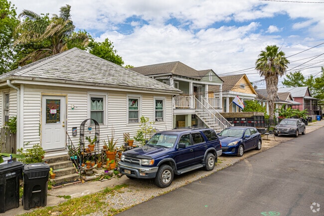 Many Black Pearl streets are lined with various home styles and on-street parking.