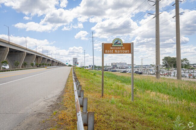 Kent Narrows is a narrow strip of land surrounding Highway 50, just east of the Bay Bridge in Queen Anne’s County, Maryland