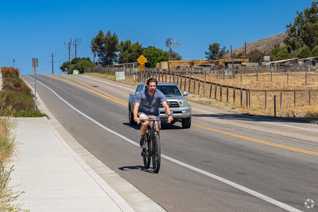 An Orcutt resident gets his morning workout cycling around the rural roads.
