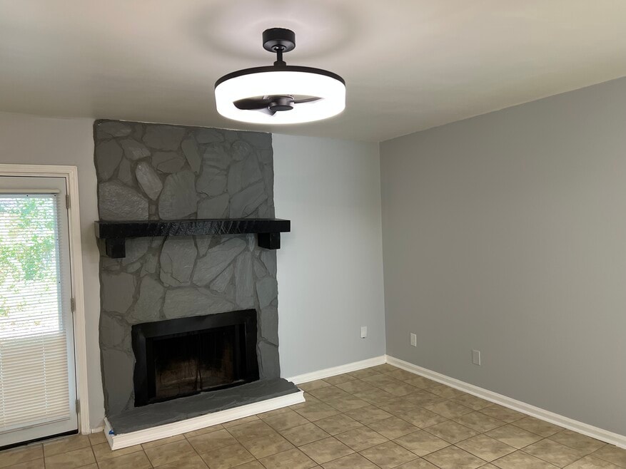 Cozy fireplace