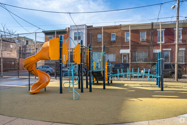 The Kirkbride School has quite a large playground for being in middle of the urban jungle.