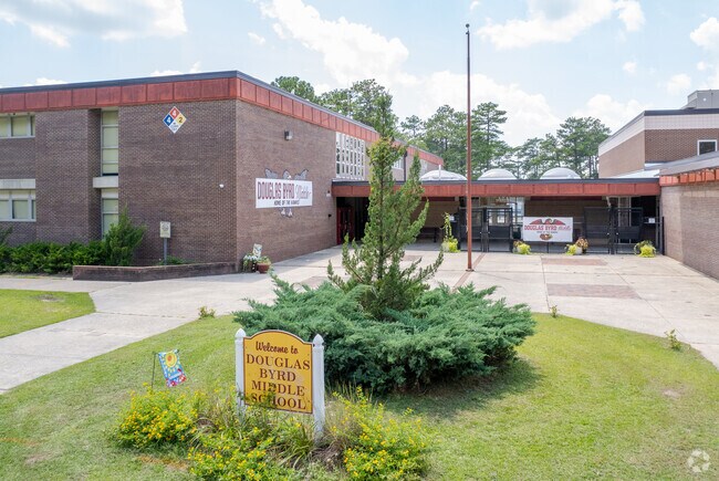 Douglas Byrd Middle School offers public education to the greater fayetteville area.