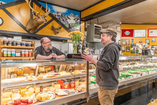 Otto's Sausage Kitchen serves grilled sausages daily and a selection of fine meats inside.