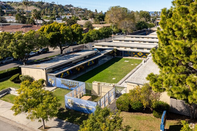 Hillcrest Drive Elementary in Baldwin Hills has a private green courtyard.