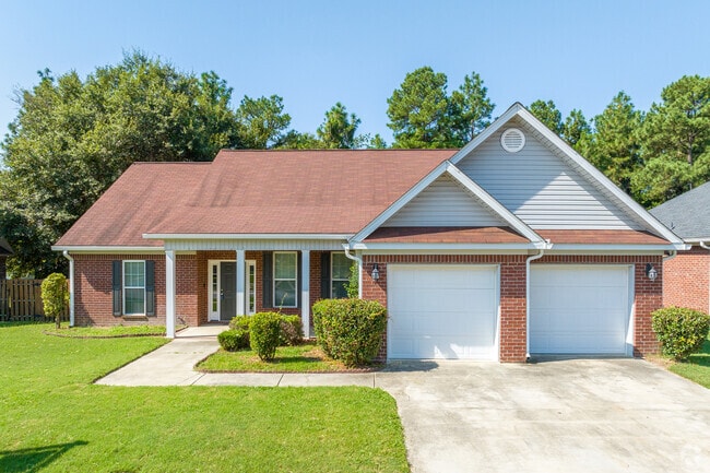 Traditional brick ranch homes can be found in mature neighborhoods around Grovetown.