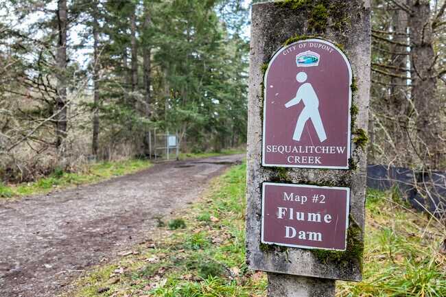 Sequalitchew Creek Trail is popular among locals to get that exercise in and walk the dog in DuPont Washington.