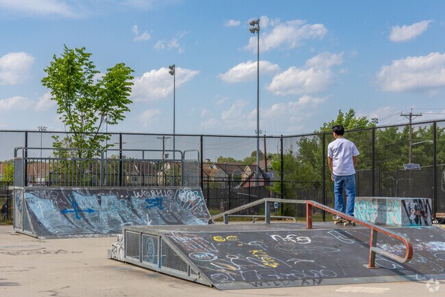 Skateboarders in Marlton can head to the Camden Skatepark nearby to ride.