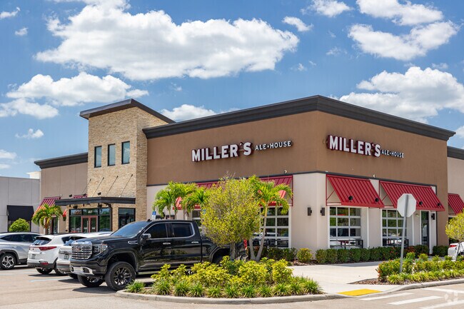 Miller's Ale House is known for its American fare and beer selection near Naples Reserve.