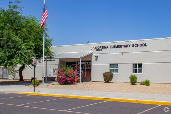 Cortina Elementary School is located just north of Sossaman Estates in Queen Creek, AZ.