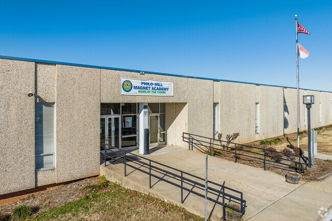 Philo Hill Magnet School is temporarily housed in the Main Street Academy Building.