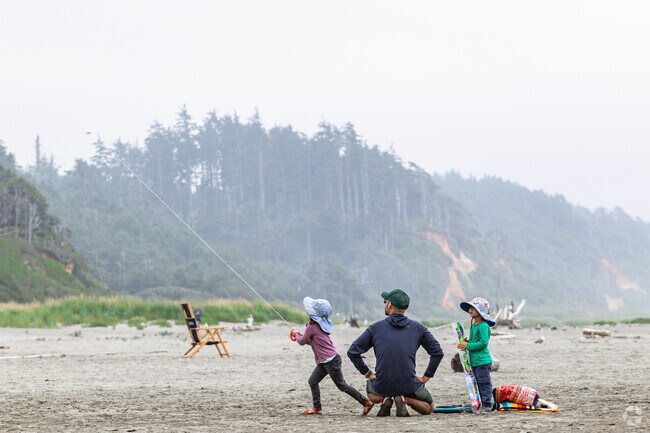 Another favorite activity at Seabrook, WA is kite flying due to the perfect weather conditions.