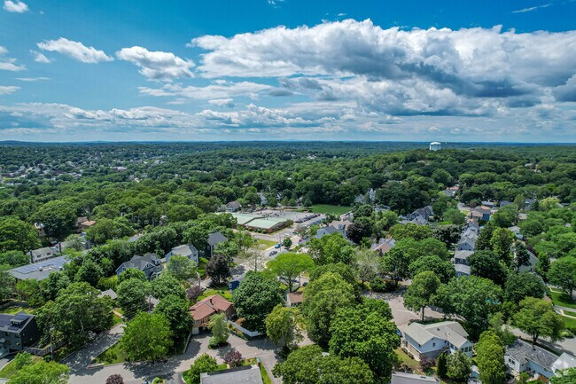 M. Norcross Stratton Elementary School campus overview with surrounding Arlington neighborhood.