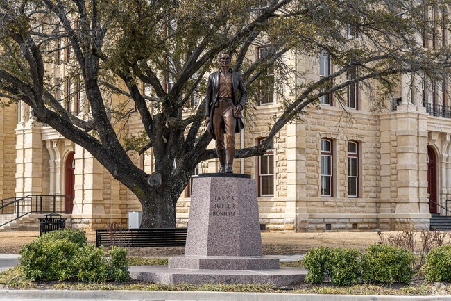 In the heart of Bonham, the iconic James Butler Bonham statue stands proudly in the city square.