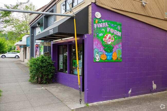 Final Form sells records and retro games in Cathedral Park, Portland.