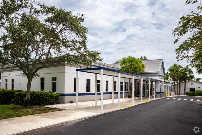 Seacrest Country Day School in Naples features a covered pick-up and drop off area.