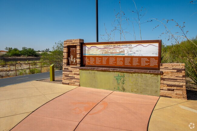 The Garden of the Families monument pays homage to the Native Americans who inhabited the area.