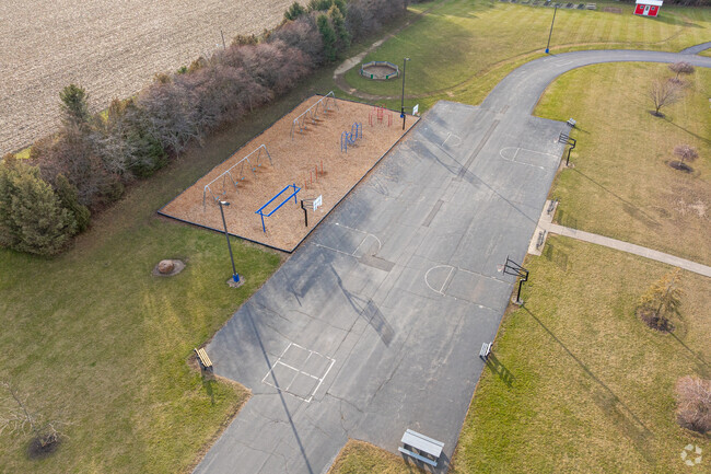 Southern Wells Elementary School has many outdoor play areas.