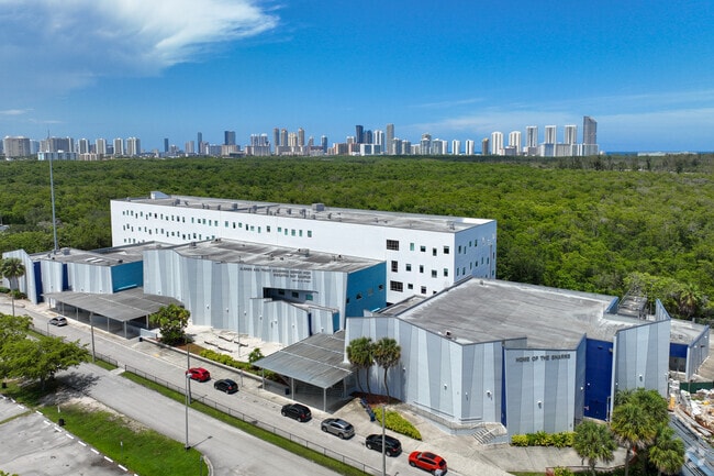 Aerial views Alonzo and Tracy Mourning Senior High.