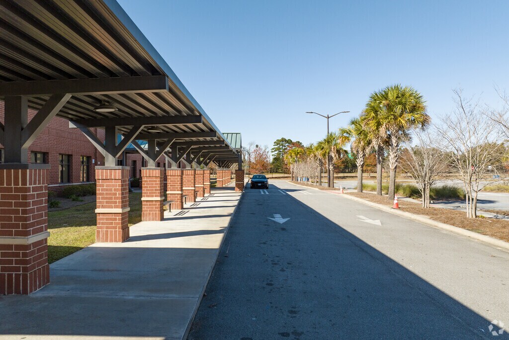 Carpool lane at Otis J. Brock Elementary School in Savannah, GA.