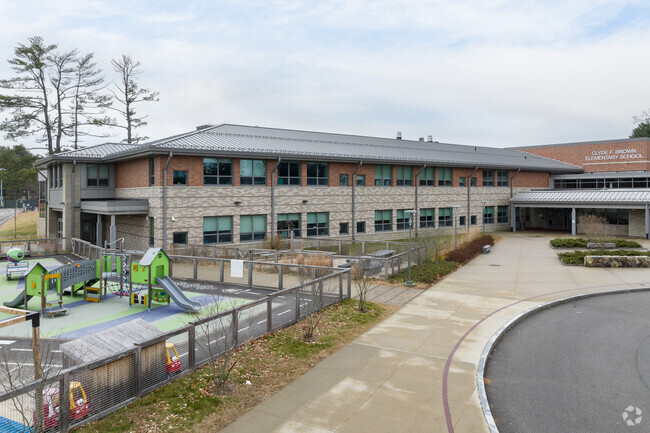 Clyde F. Brown School in Millis received a B+ rating from niche.