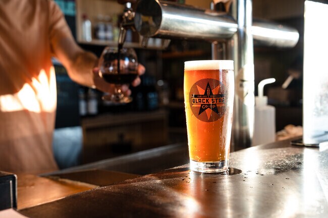 Just a minute's walk from the platform.