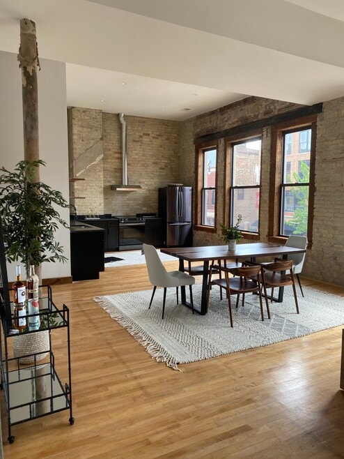 Open living and dining