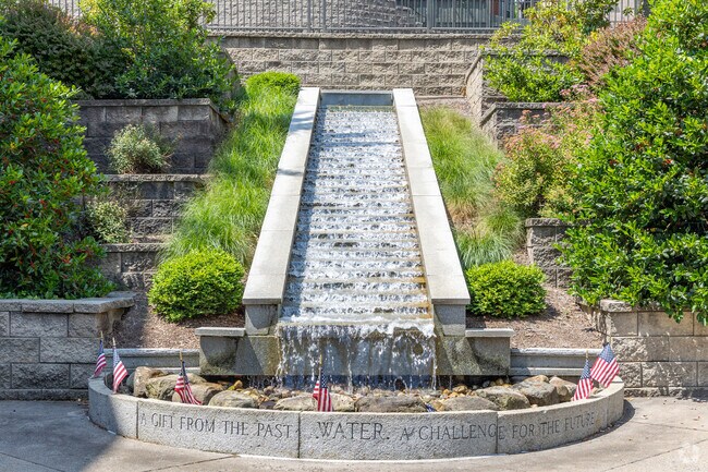 A water fountain in Downtown Pottsville reminds residents of the preciousness of water.