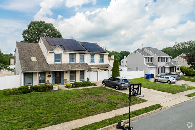 Mount Holly features quiet surban streets with many homes including driveways and two-car garages.