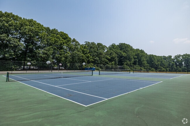 Irving Middle School students can enjoy a full tennis court on campus.