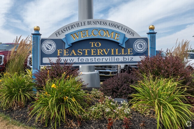 The Feasterville Business Association welcomes drivers to Feasterville.