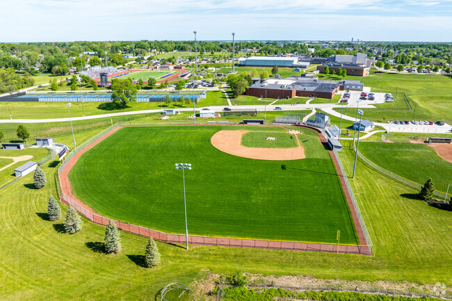 The school also shares and has access to the surrounding athletic fields.