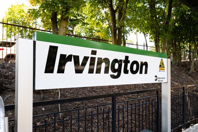 The Metro North train line stops at Irvington, New York.